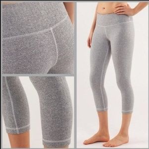 Lululemon Wunder Under Crop - Herringbone